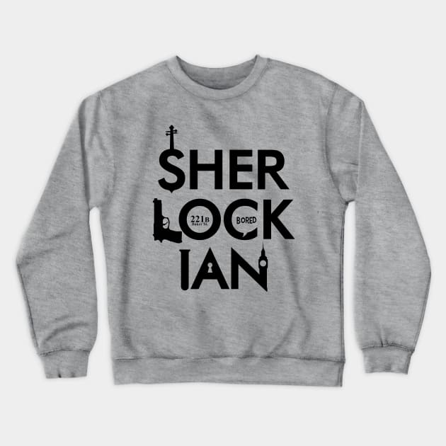 Sherlockian Teal Crewneck Sweatshirt by emodist
